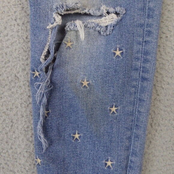 Miss Me Jeans Women's 26 Blue Mid-Rise Ankle Skinny Denim Embroidered Stars - Picture 9 of 12